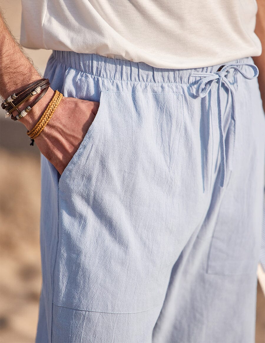 Linen Style Yoga Pants With Pockets - Image 5