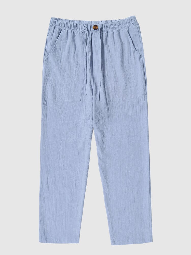 Linen Style Yoga Pants With Pockets - Image 6