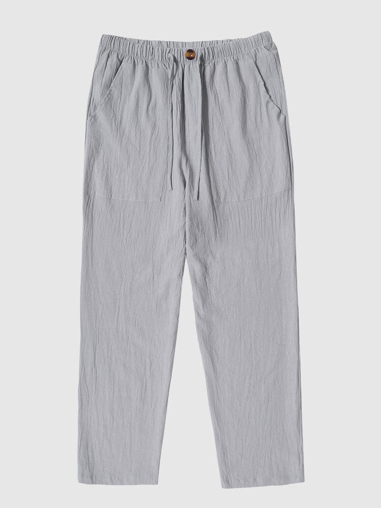 Linen Style Yoga Pants With Pockets - Image 7
