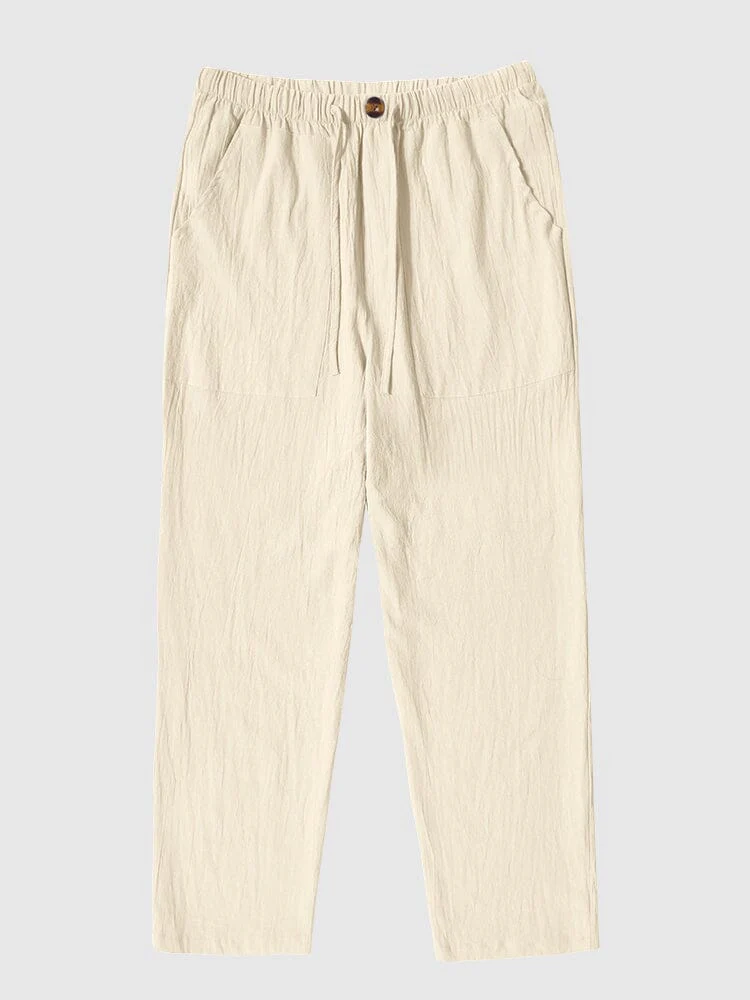 Linen Style Yoga Pants With Pockets - Image 8
