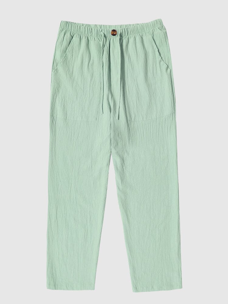 Linen Style Yoga Pants With Pockets - Image 9