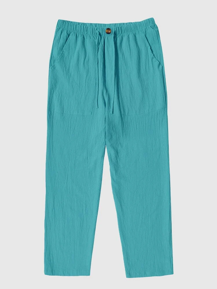 Linen Style Yoga Pants With Pockets - Image 10