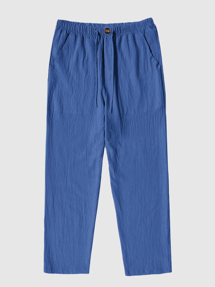 Linen Style Yoga Pants With Pockets - Image 2