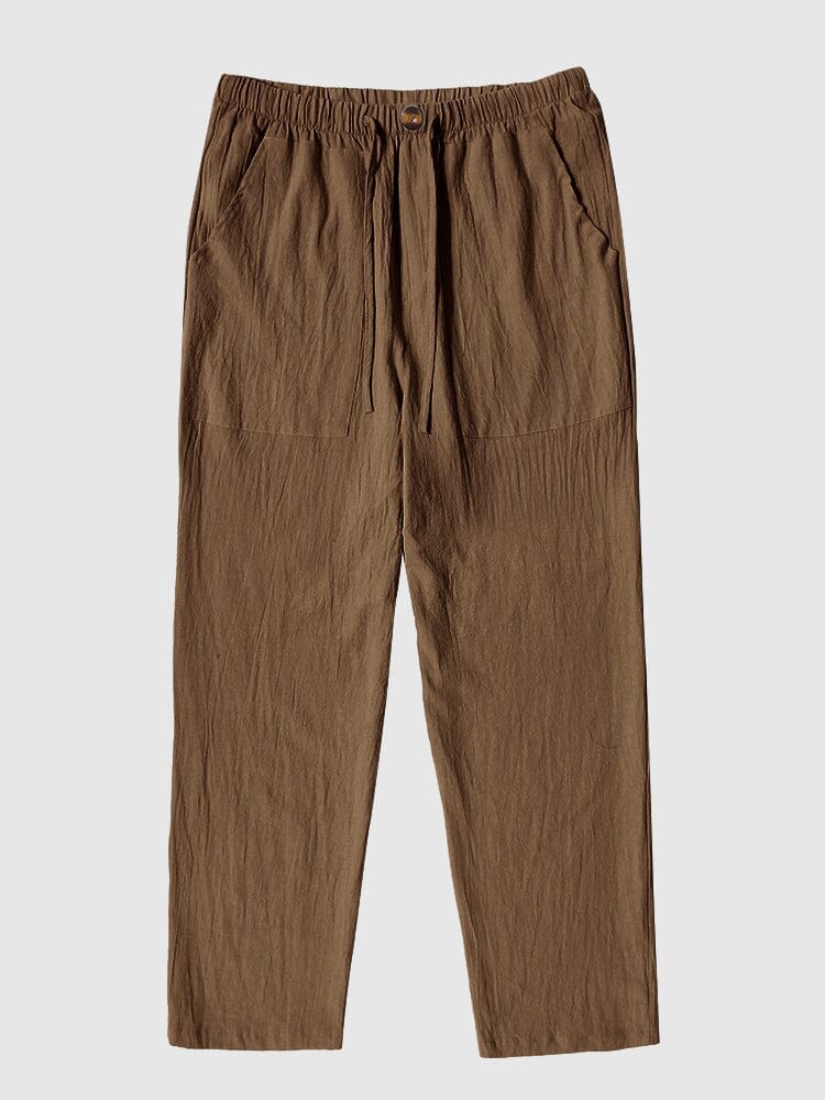 Linen Style Yoga Pants With Pockets - Image 3