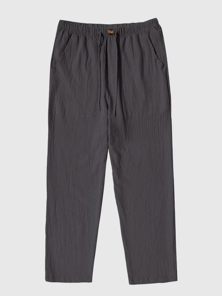 Linen Style Yoga Pants With Pockets - Image 5