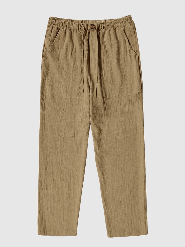 Linen Style Yoga Pants With Pockets - Image 6