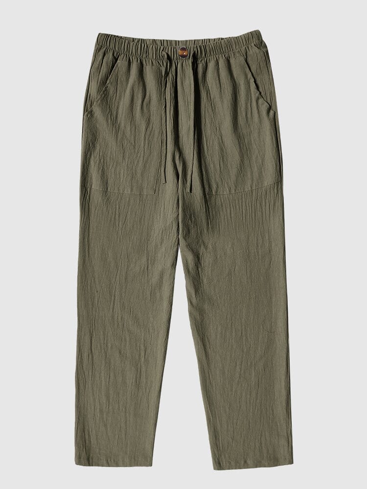 Linen Style Yoga Pants With Pockets - Image 7