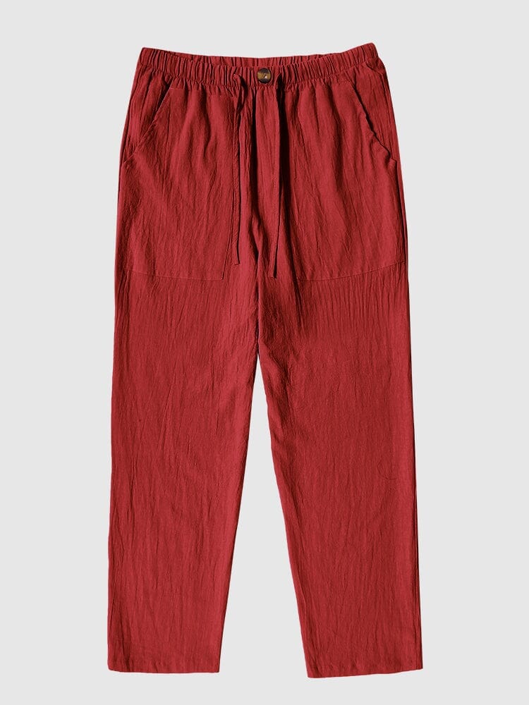 Linen Style Yoga Pants With Pockets - Image 8