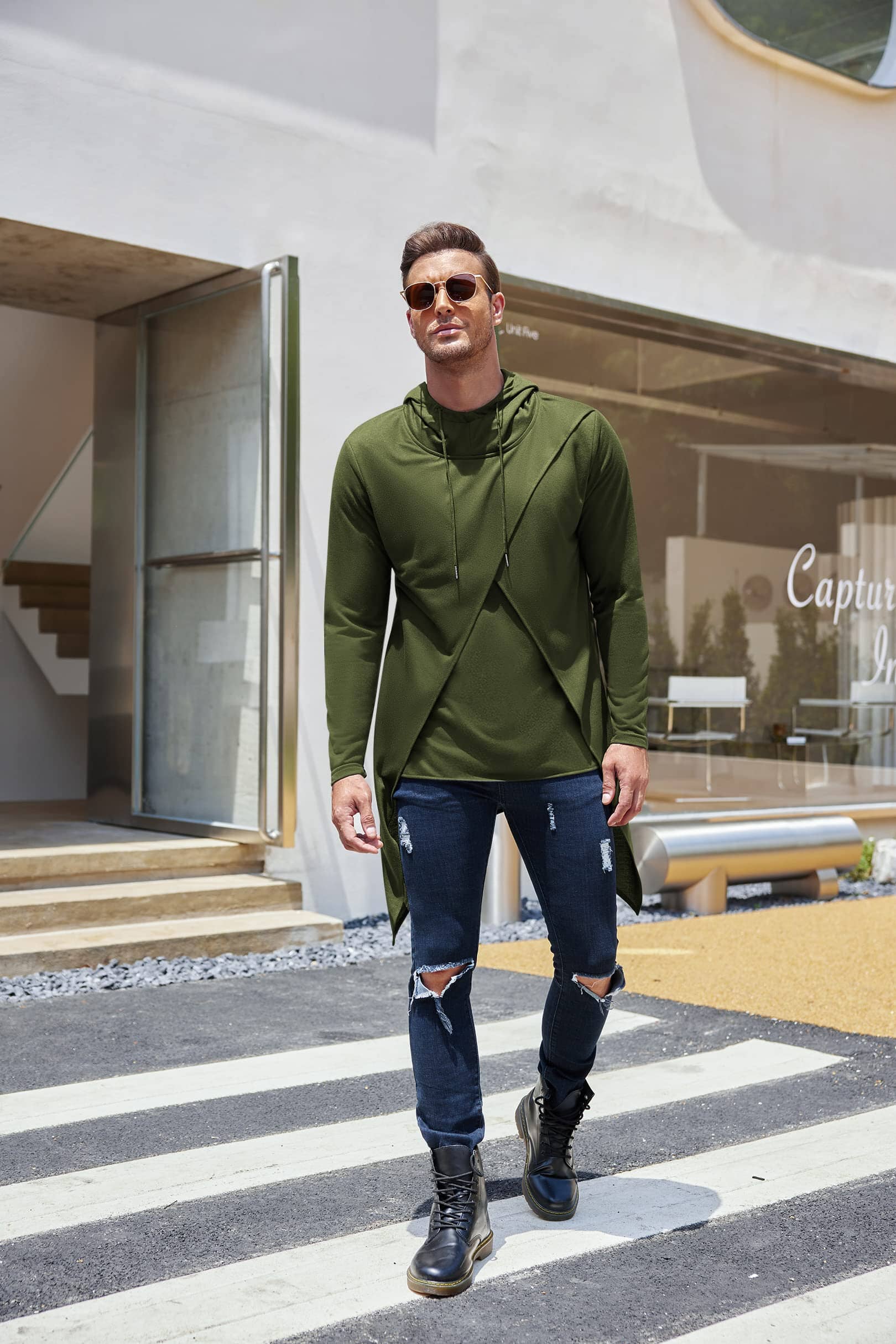 Long Length Cloak Cotton Pullover Hoodie (US Only) - Image 7