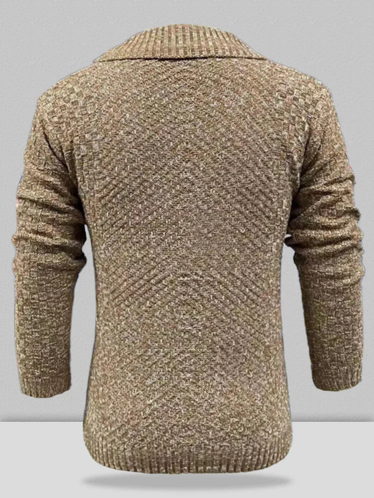 Long-sleeved Chunky Knitted Sweater - Image 4