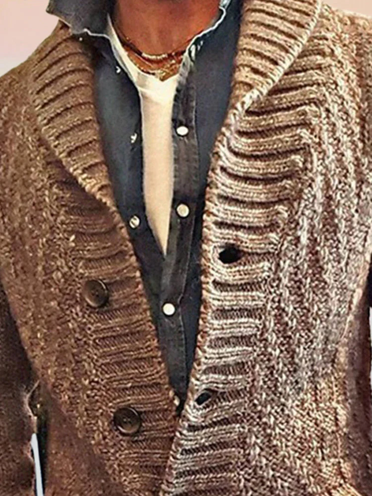 Long-sleeved Chunky Knitted Sweater - Image 5