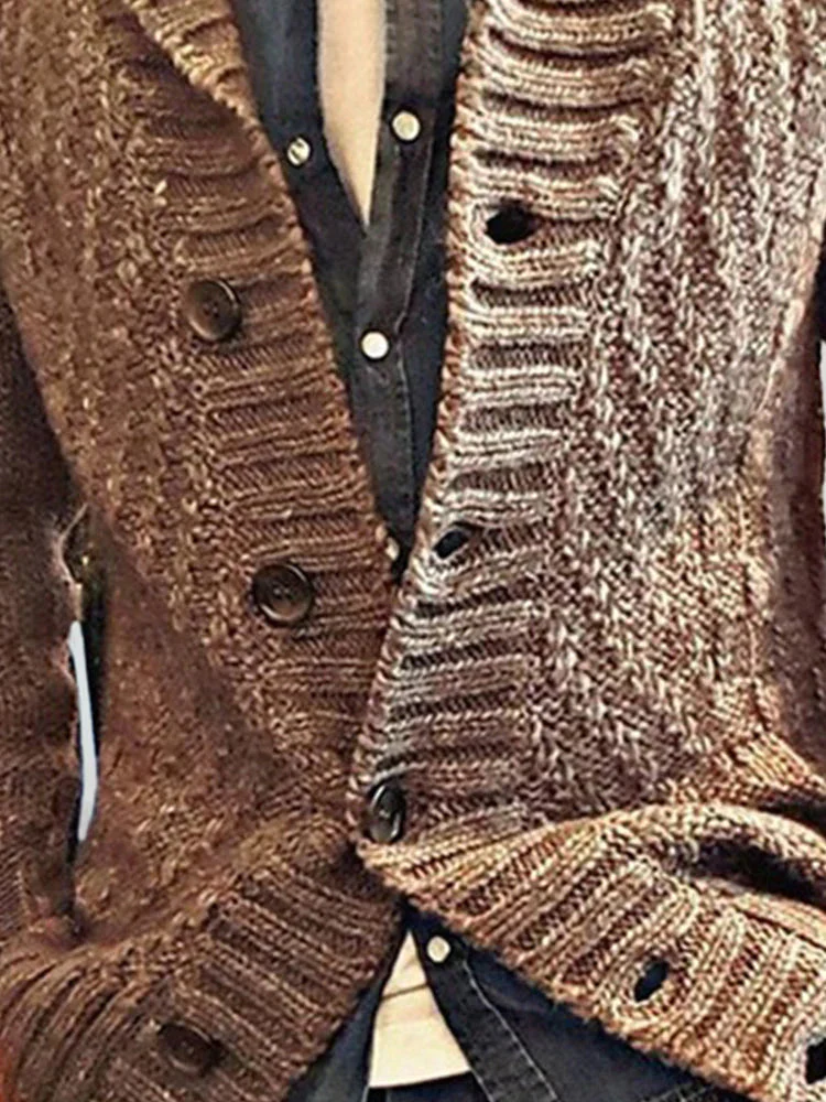 Long-sleeved Chunky Knitted Sweater - Image 7