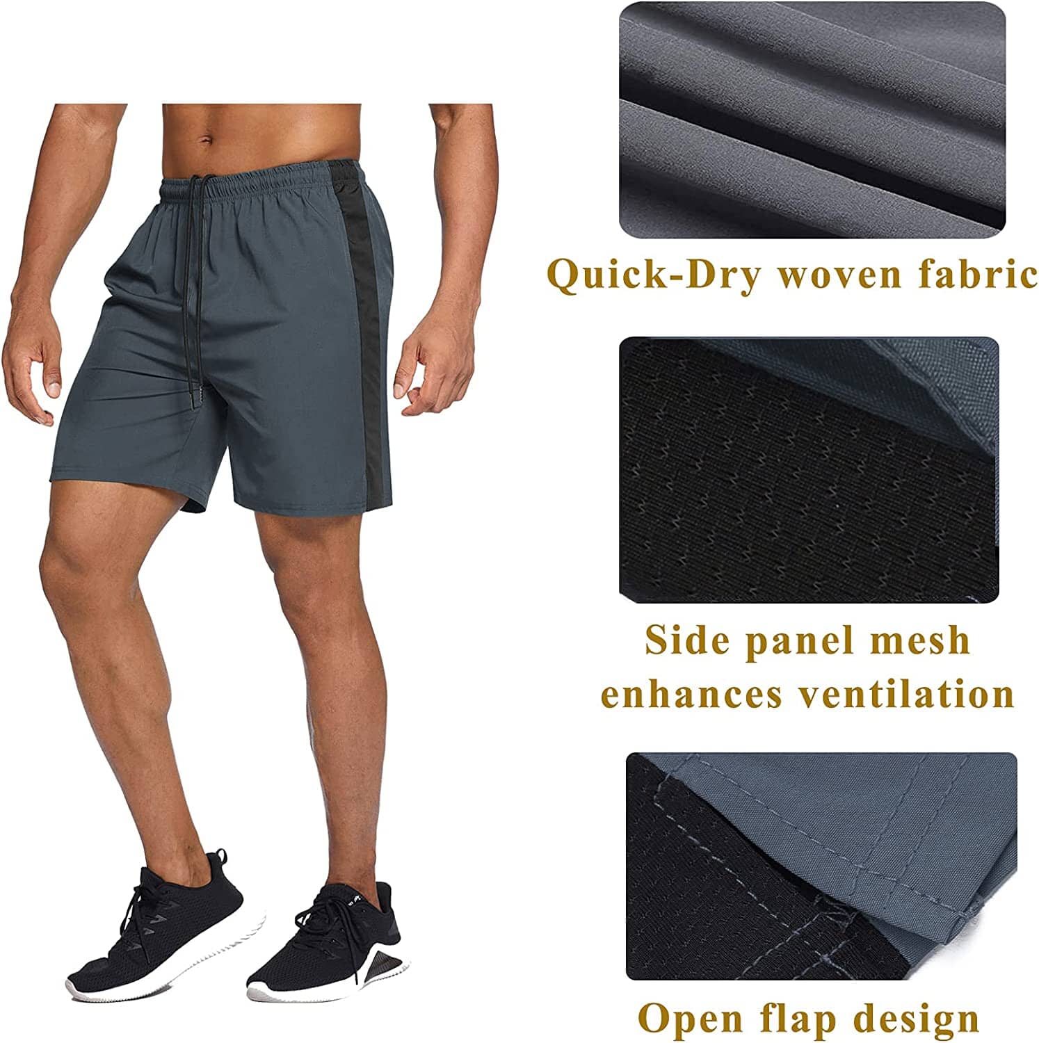 2 Pack Gym Quick Dry Running Shorts (US Only) - Image 12
