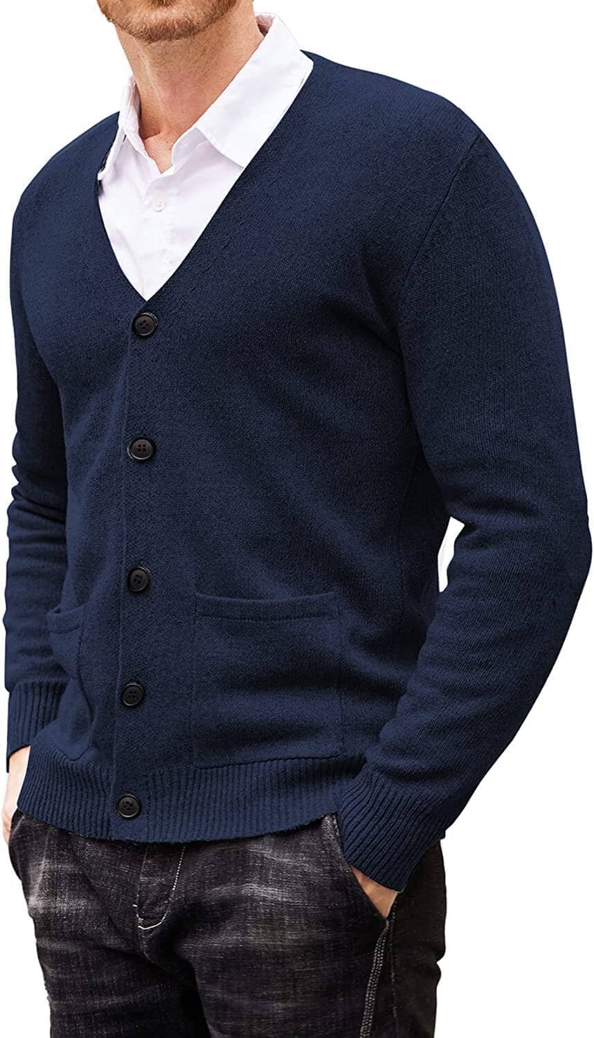 Lightweight V Neck Knitted Sweaters with Pockets (US Only) - Image 5