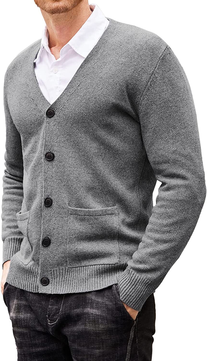 Lightweight V Neck Knitted Sweaters with Pockets (US Only) - Image 6