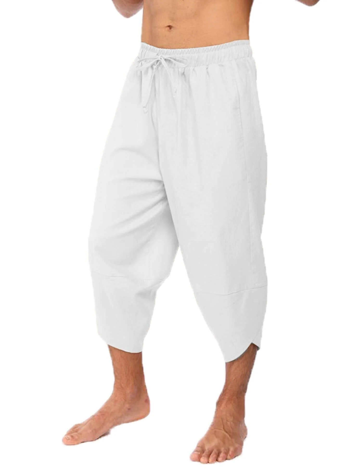 Linen Style 3/4 Shorts Yoga Trousers (US Only) - Image 3