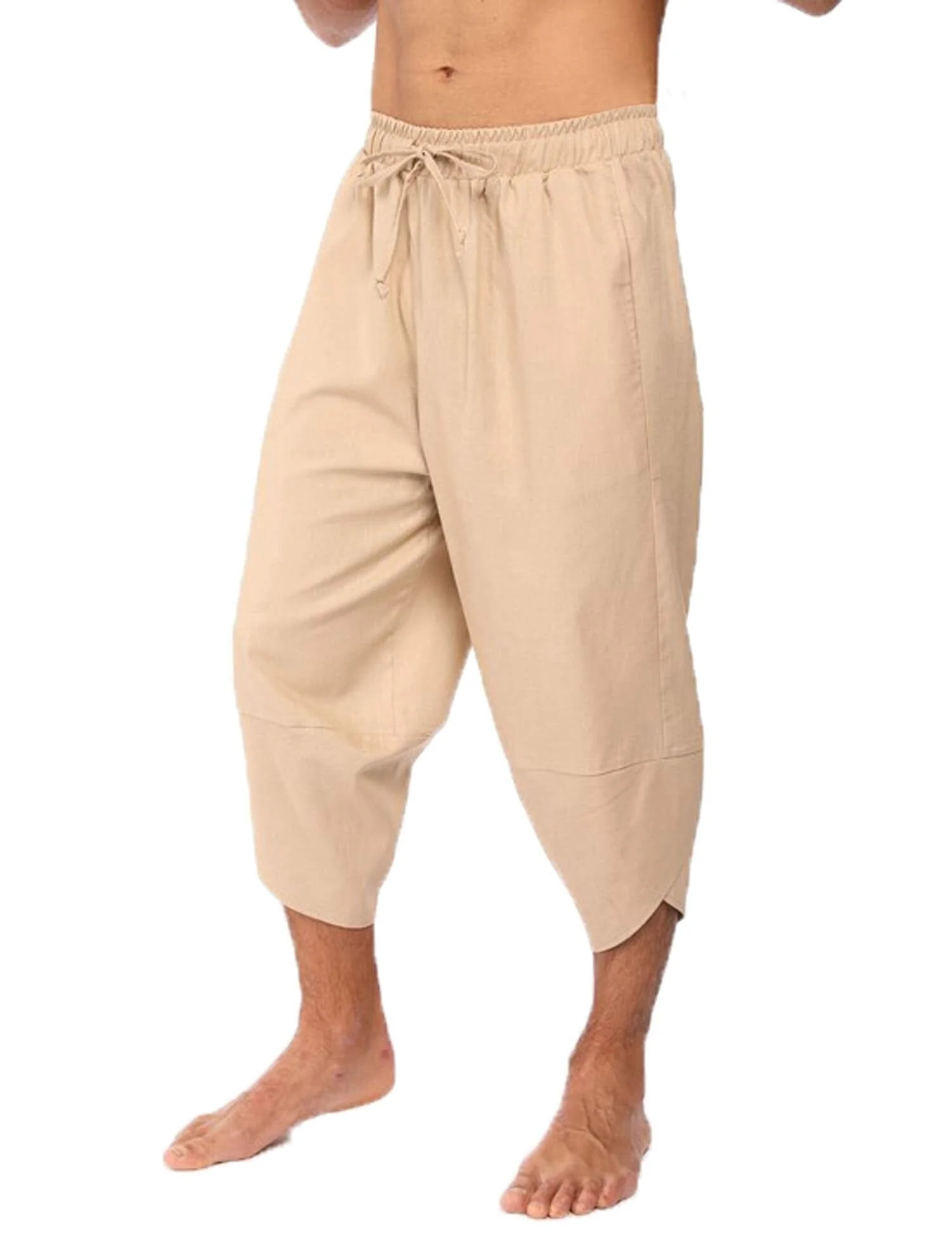 Linen Style 3/4 Shorts Yoga Trousers (US Only) - Image 4