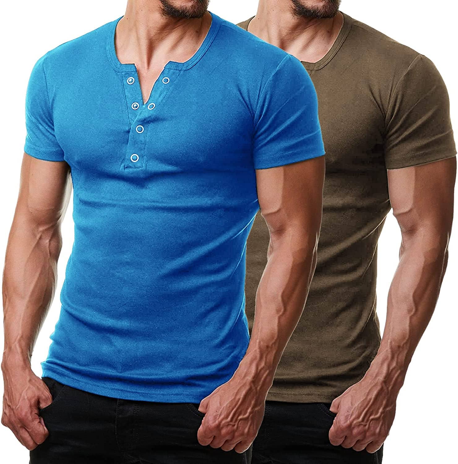 2 Pack Short Sleeve Workout Gym T-Shirt (US Only) - Image 5