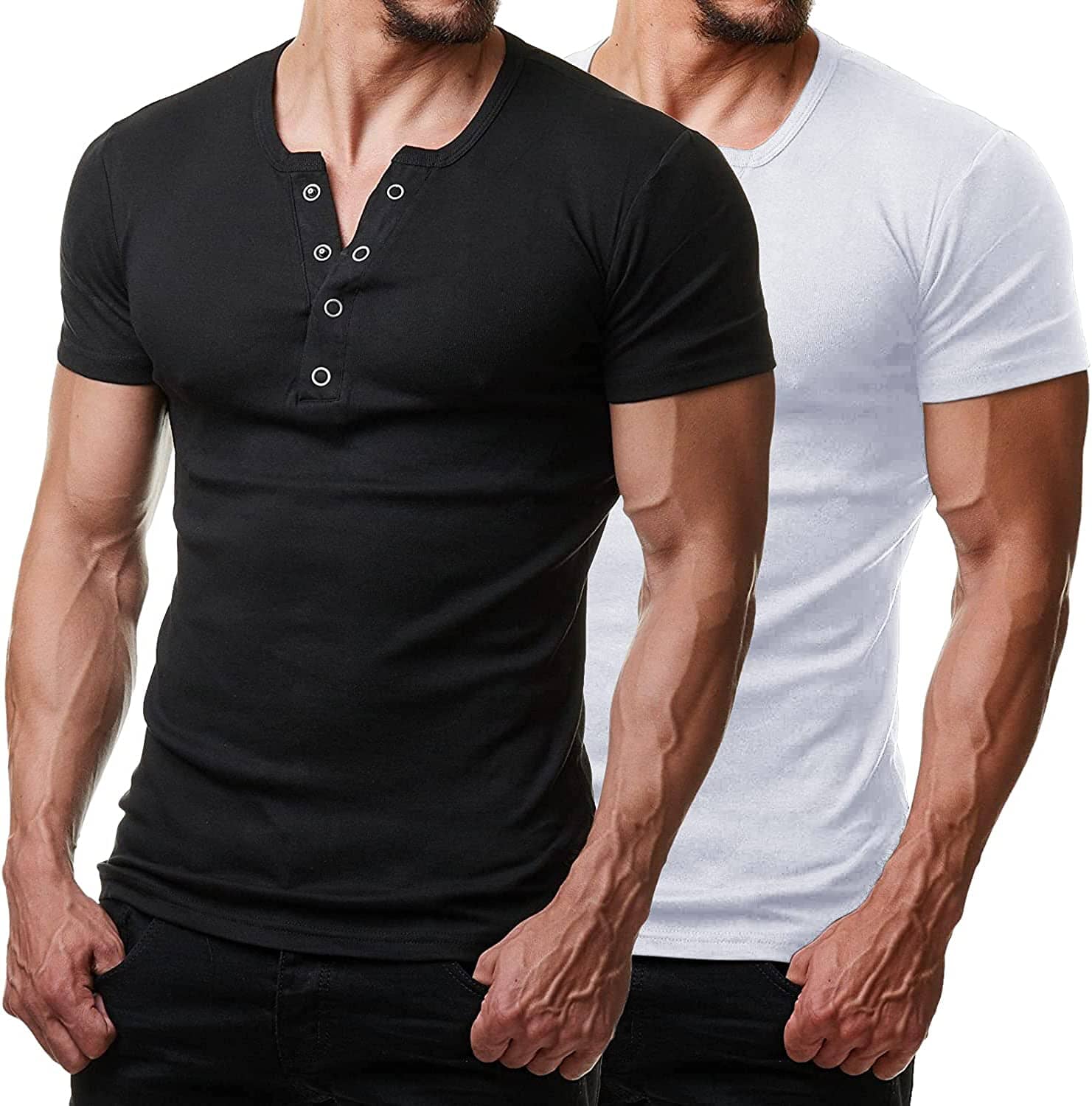 2 Pack Short Sleeve Workout Gym T-Shirt (US Only) - Image 6