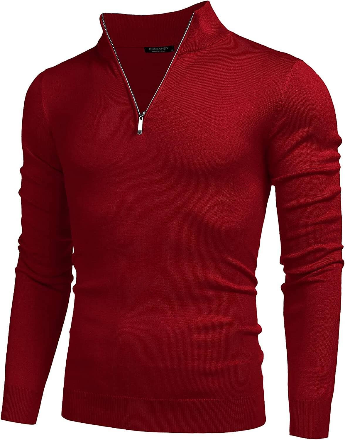 Zip Up Slim Fit Lightweight Pullover Polo Sweater (US Only) - Image 10