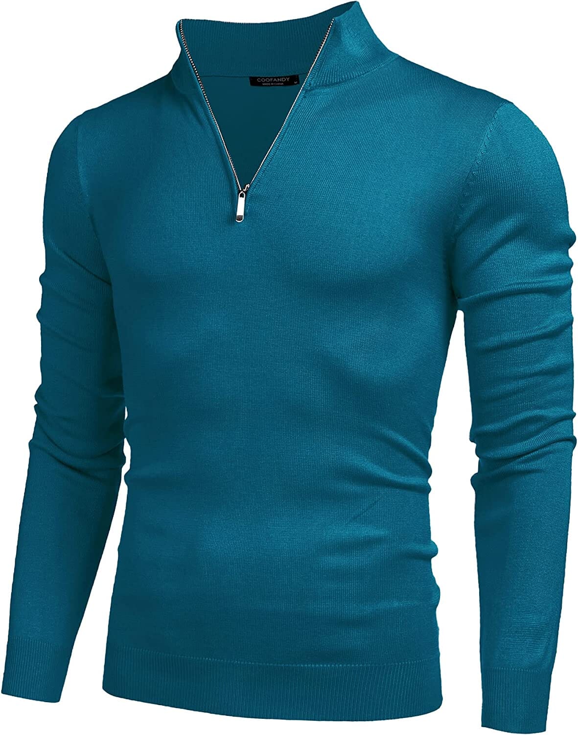 Zip Up Slim Fit Lightweight Pullover Polo Sweater (US Only) - Image 13