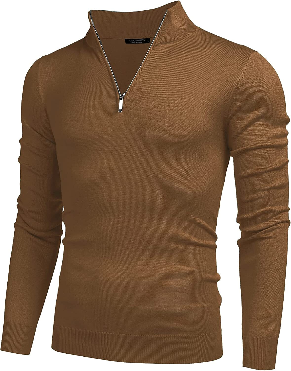 Zip Up Slim Fit Lightweight Pullover Polo Sweater (US Only) - Image 3