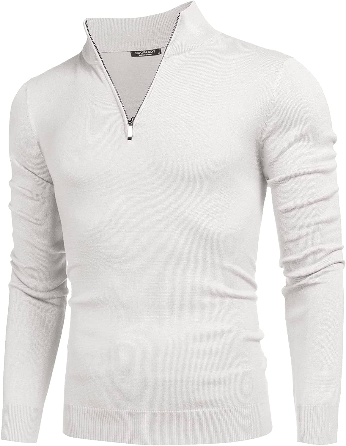 Zip Up Slim Fit Lightweight Pullover Polo Sweater (US Only) - Image 5