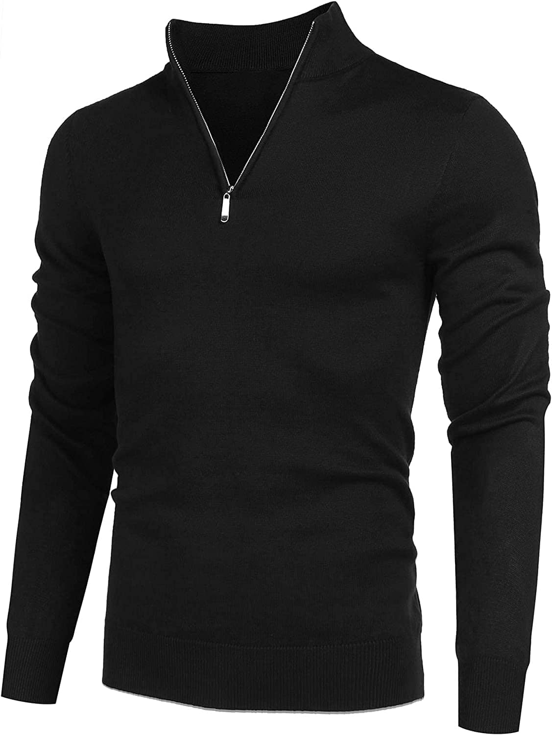 Zip Up Slim Fit Lightweight Pullover Polo Sweater (US Only) - Image 6