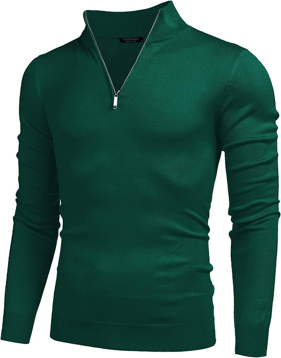 Zip Up Slim Fit Lightweight Pullover Polo Sweater (US Only) - Image 7