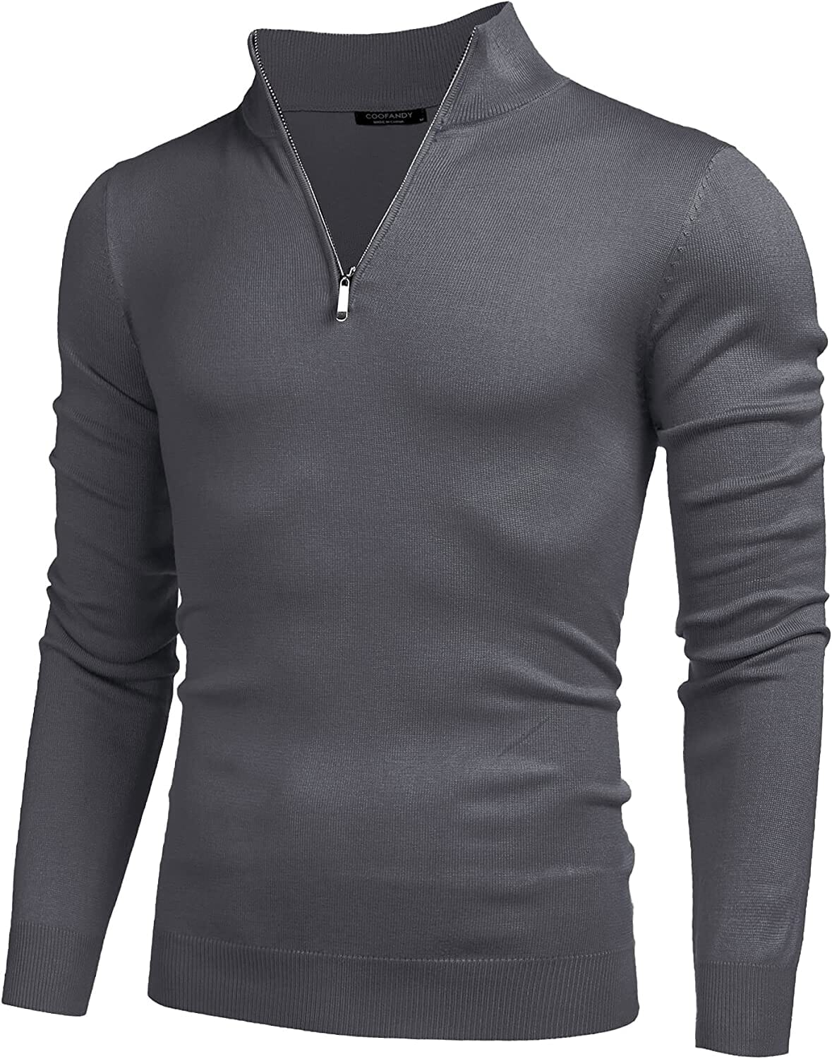 Zip Up Slim Fit Lightweight Pullover Polo Sweater (US Only) - Image 8