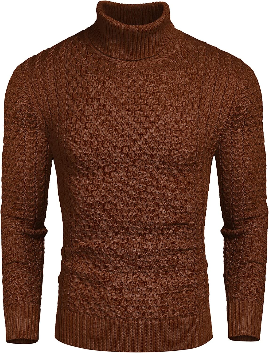 Slim Fit Turtleneck Knitted Twisted Pullover Sweaters (US Only) - Image 11