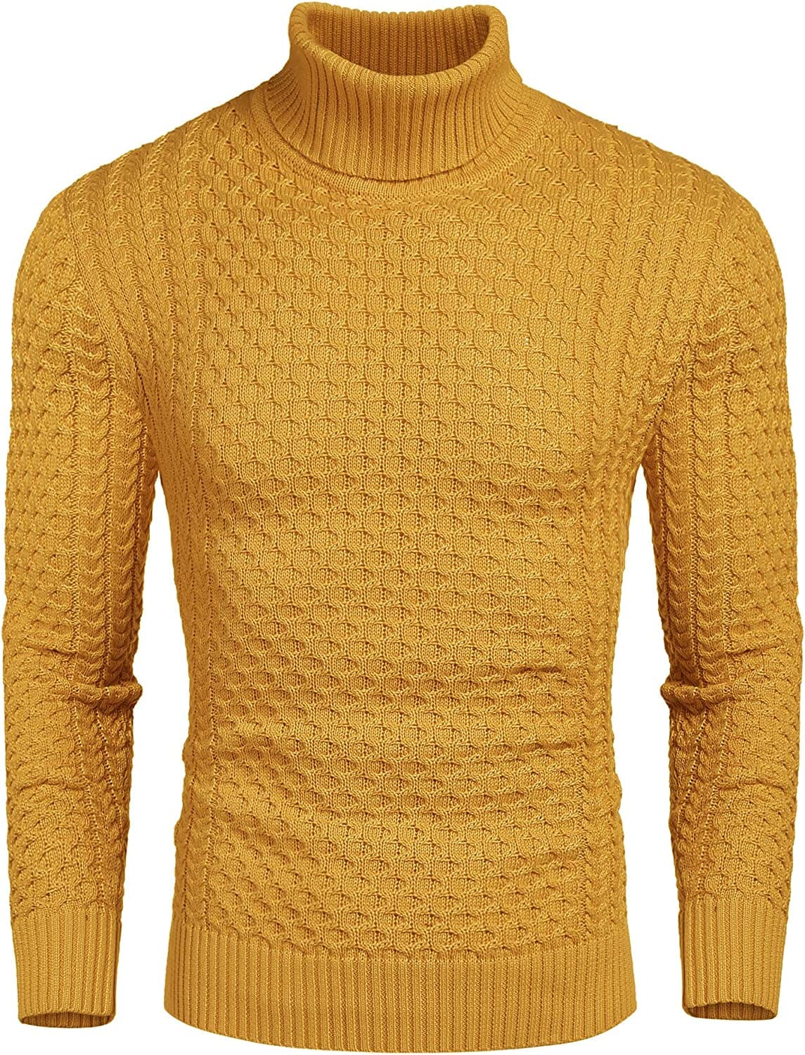 Slim Fit Turtleneck Knitted Twisted Pullover Sweaters (US Only) - Image 12