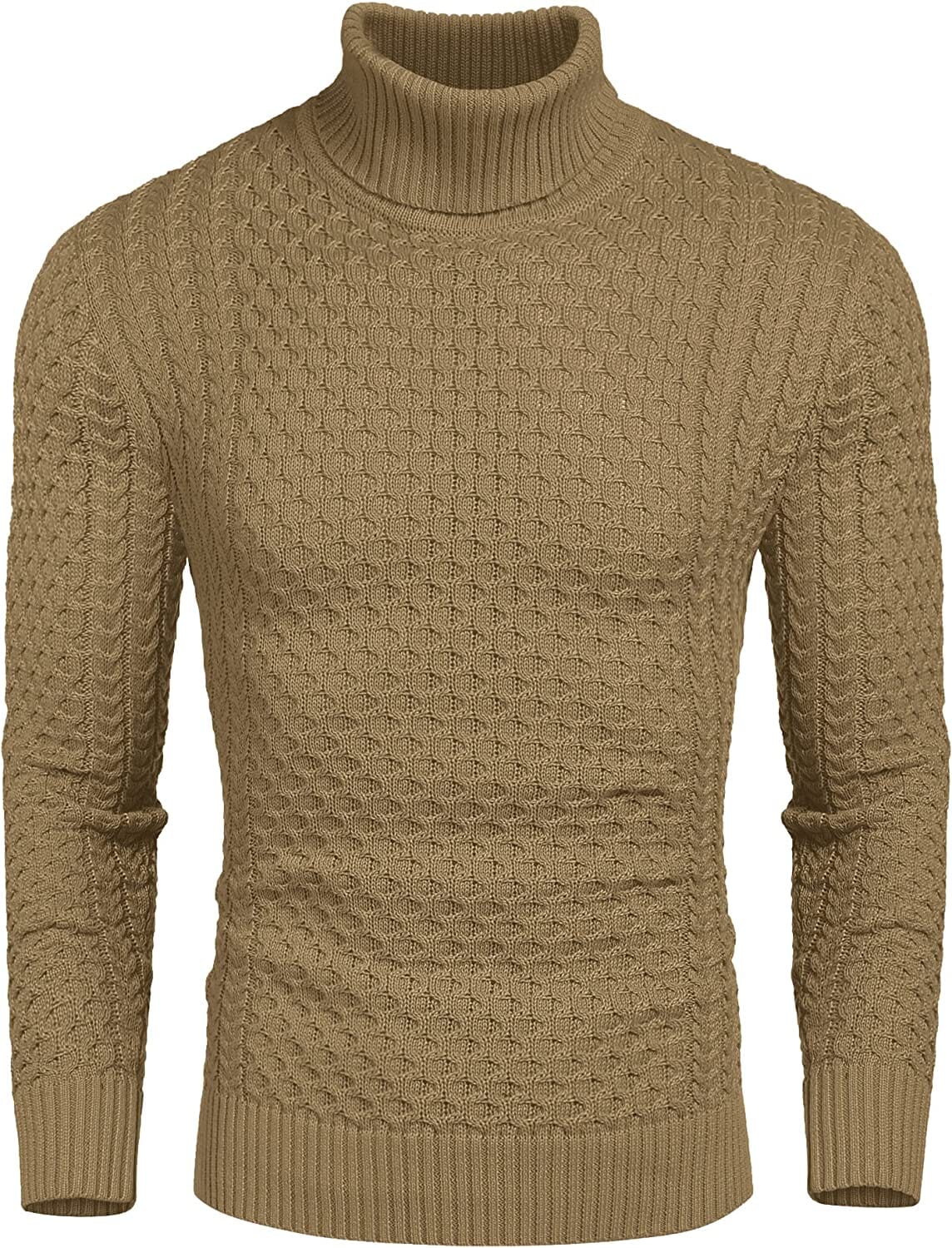 Slim Fit Turtleneck Knitted Twisted Pullover Sweaters (US Only) - Image 17