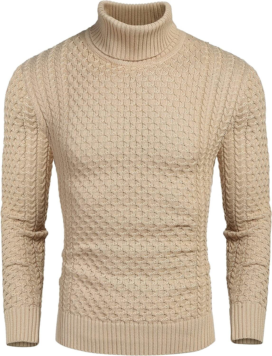 Slim Fit Turtleneck Knitted Twisted Pullover Sweaters (US Only) - Image 9