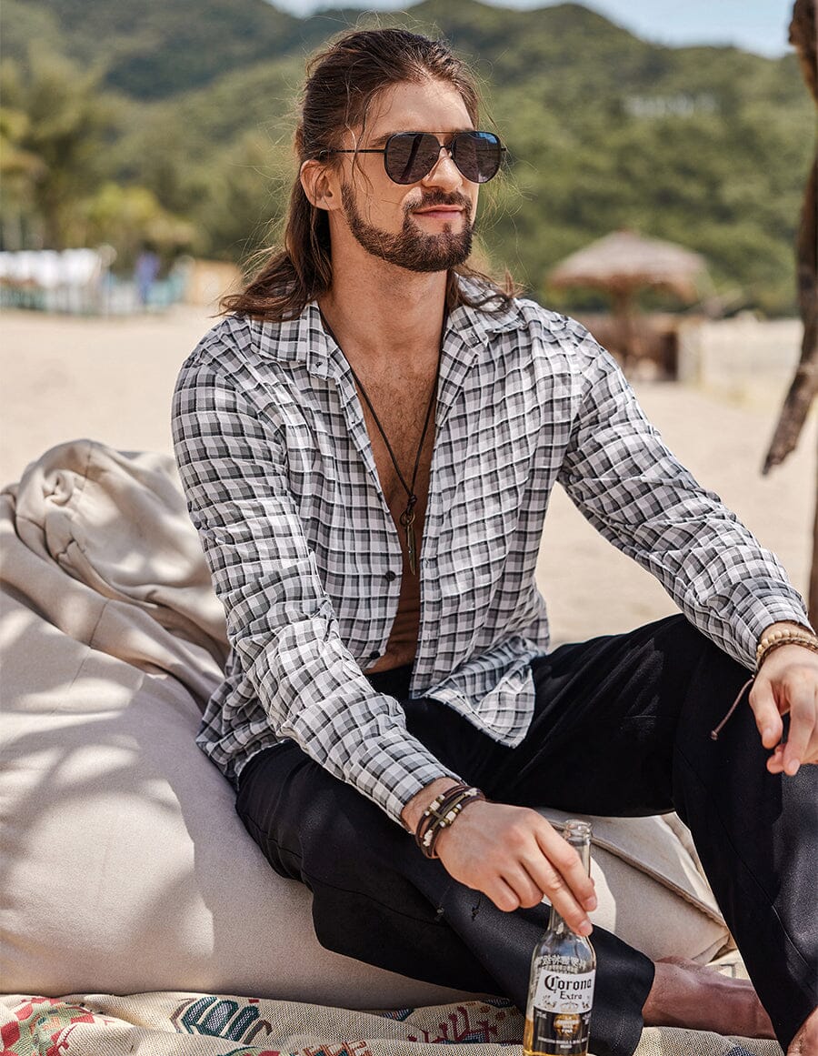 Plaid Cotton Shirt - Image 3