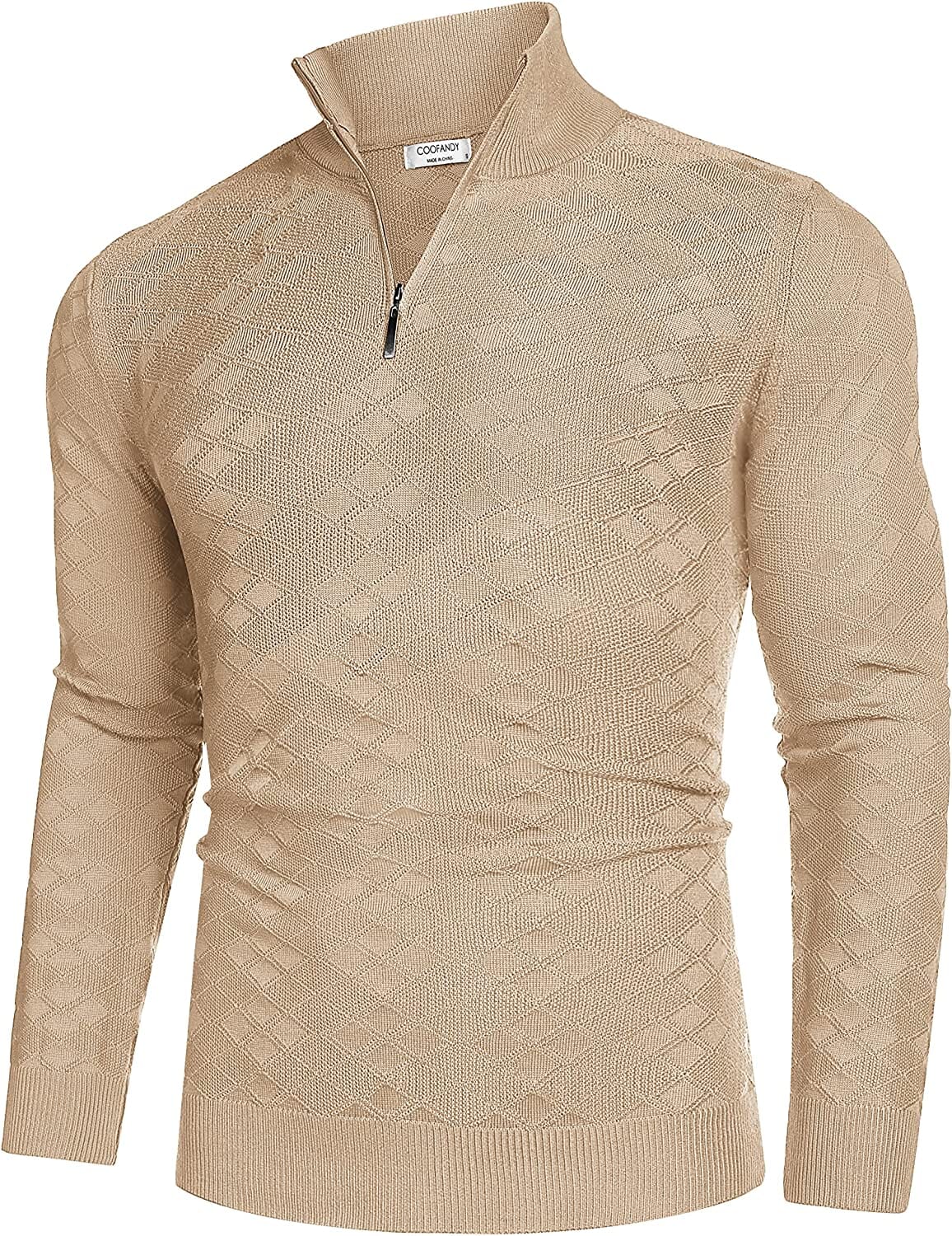 Quarter Zippper Mock Neck Pullover Sweater (US Only) - Image 2