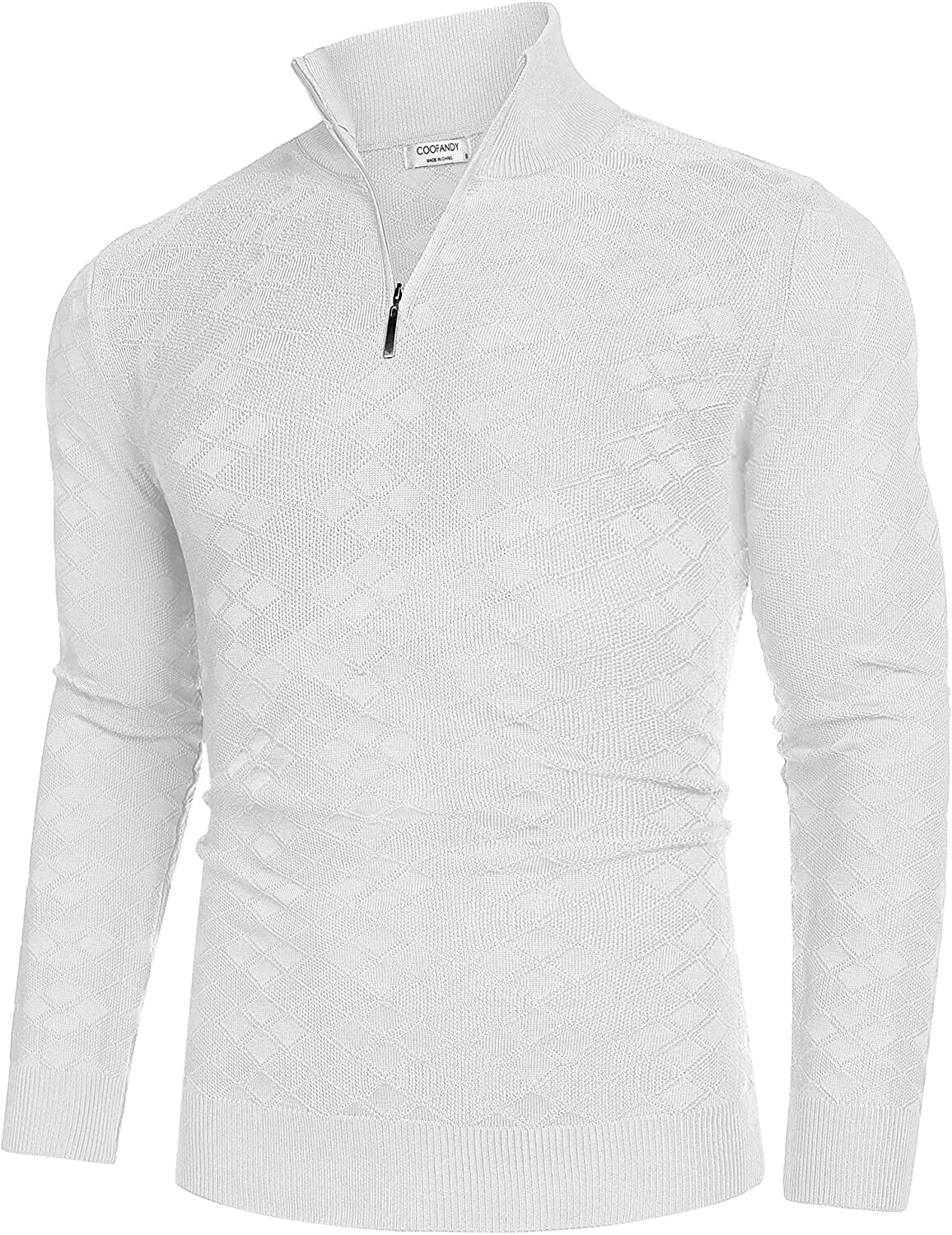 Quarter Zippper Mock Neck Pullover Sweater (US Only) - Image 3