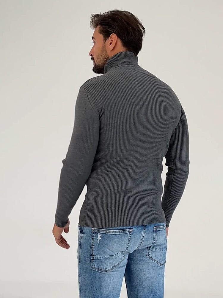 Ribbed Slim Fit Knitted Pullover Turtleneck Sweater (US Only) - Image 18
