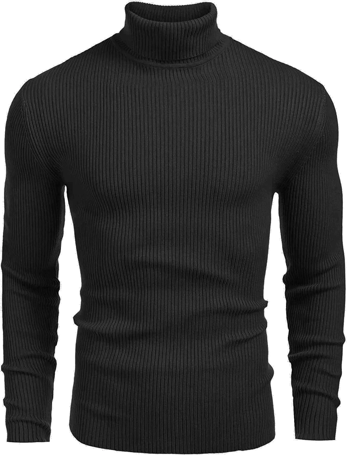 Ribbed Slim Fit Knitted Pullover Turtleneck Sweater (US Only) - Image 2