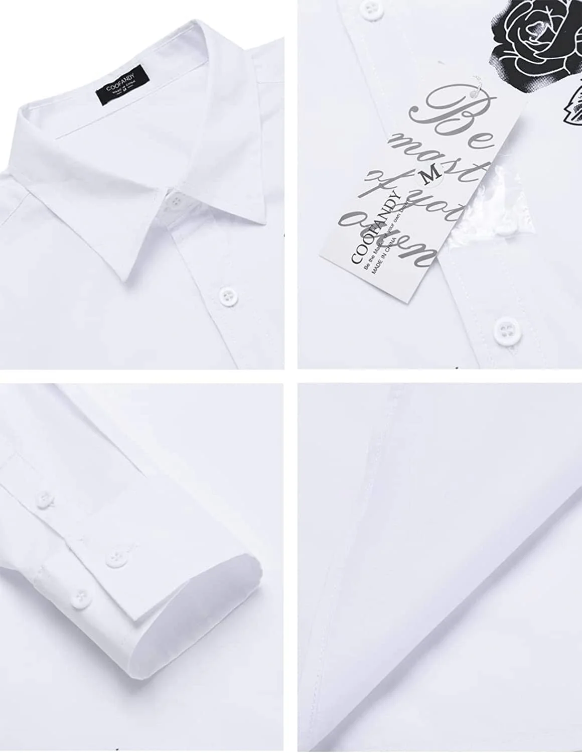 Rose Printed Slim Fit Dress Shirts (US Only) - Image 15