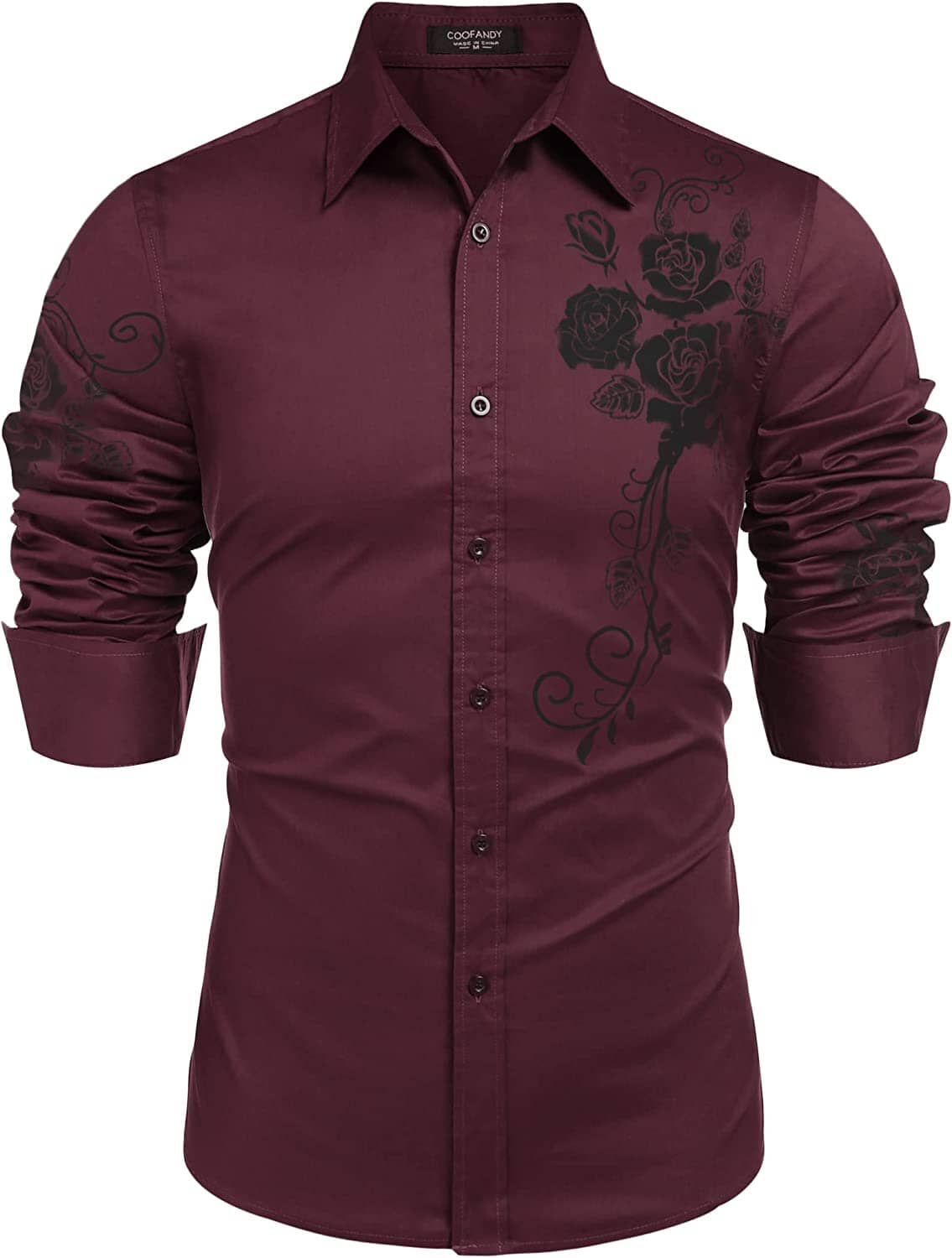 Rose Printed Slim Fit Dress Shirts (US Only) - Image 4