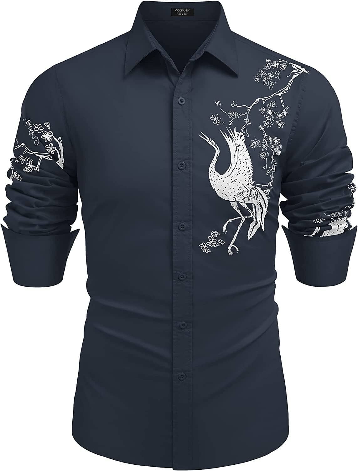 Rose Printed Slim Fit Dress Shirts (US Only) - Image 6