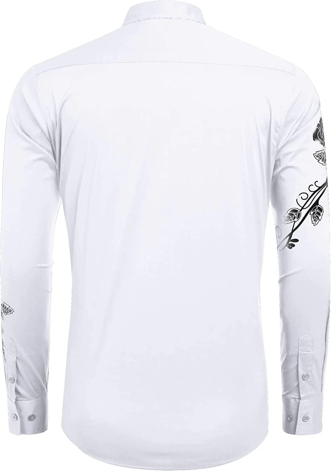 Rose Printed Slim Fit Dress Shirts (US Only) - Image 9