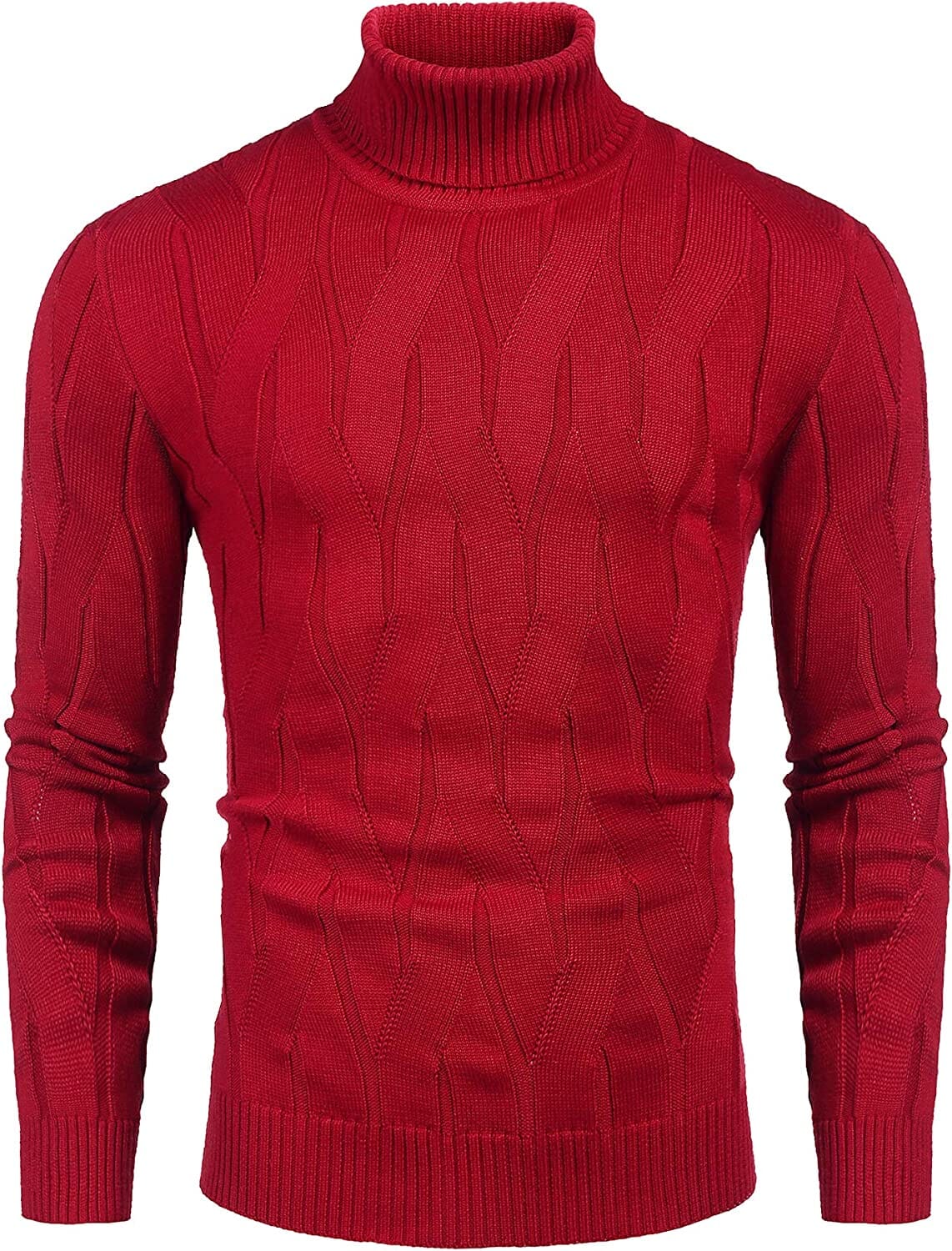 Slim Fit Turtleneck Knitted Pullover Sweaters (US Only) - Image 7