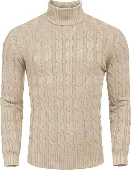 Slim Fit Turtleneck Twisted Knitted Pullover Sweater (US Only) - Image 10