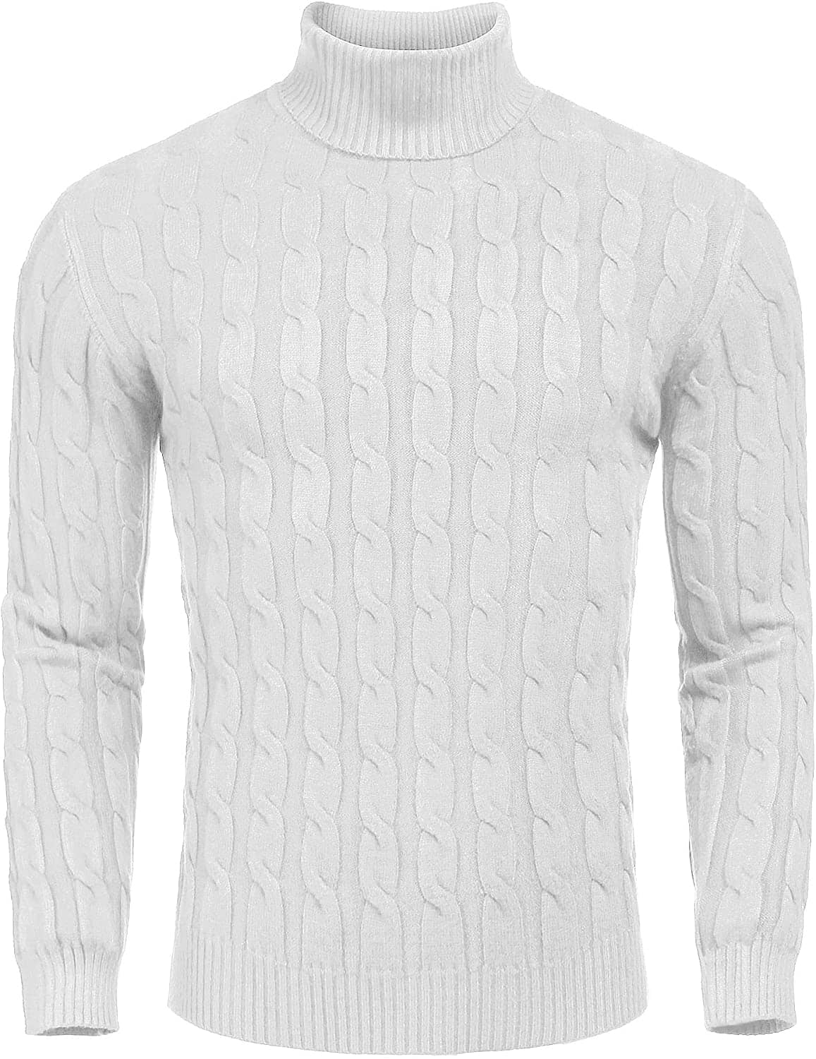 Slim Fit Turtleneck Twisted Knitted Pullover Sweater (US Only) - Image 4