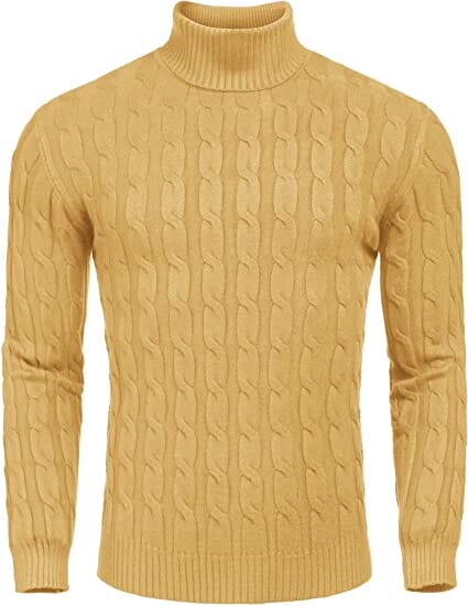 Slim Fit Turtleneck Twisted Knitted Pullover Sweater (US Only) - Image 8