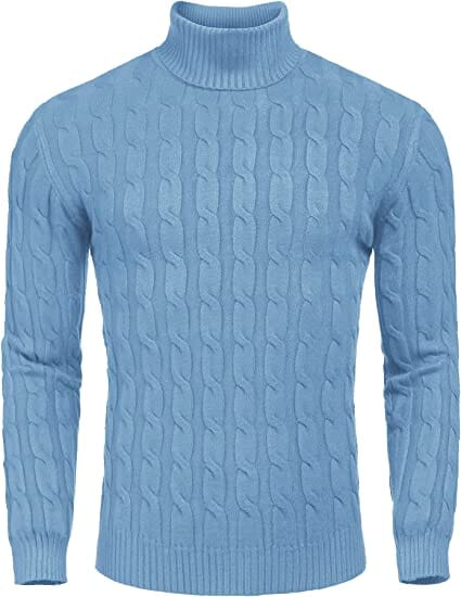 Slim Fit Turtleneck Twisted Knitted Pullover Sweater (US Only) - Image 9