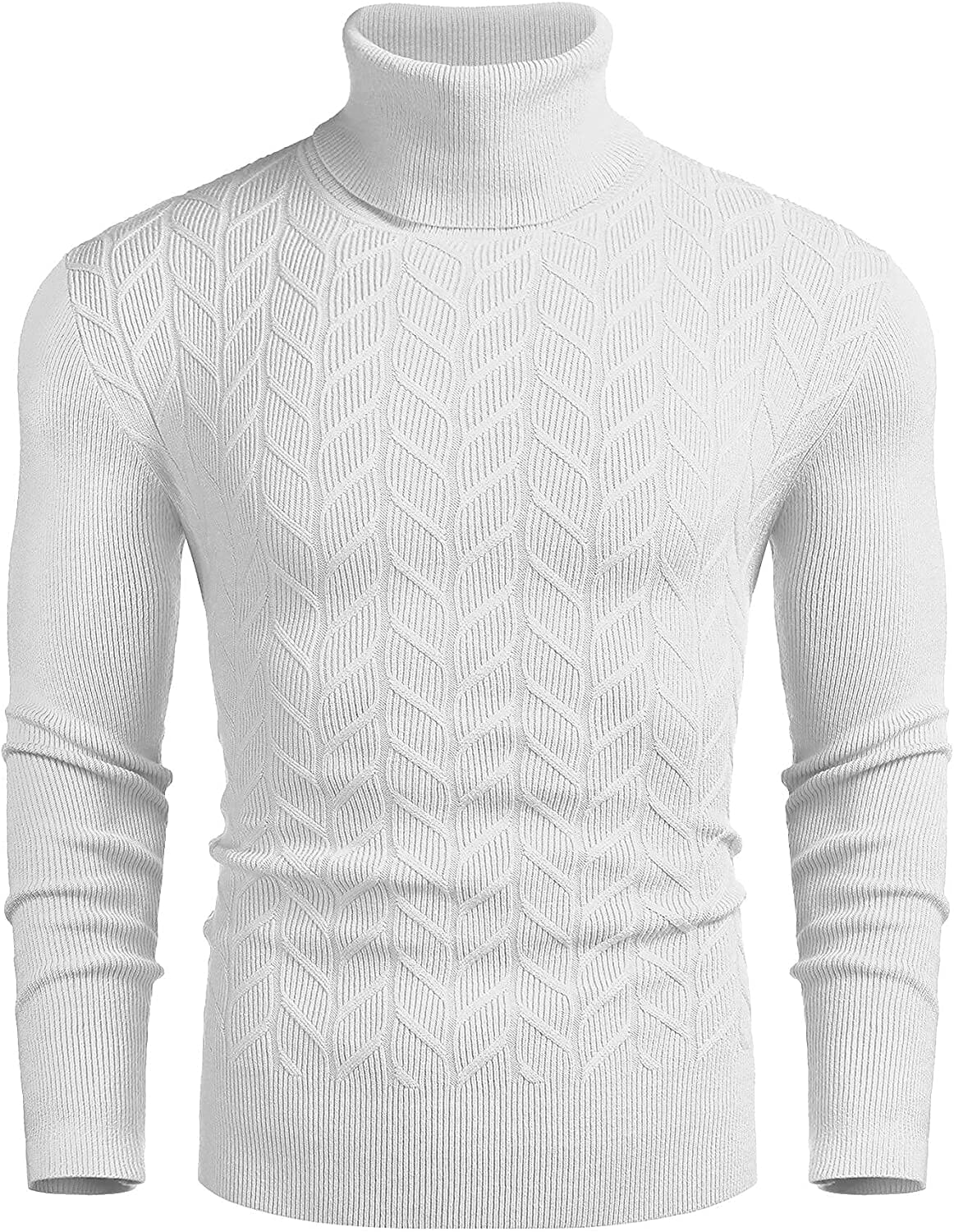 Slim Twist Pattern Turtleneck Knit Sweater (US Only) - Image 3