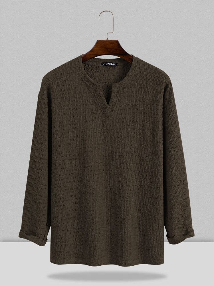 Small V-neck long-sleeved Shirt - Image 15